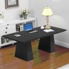 MAYEERTY 63" Dining Table, Farmhouse Wood Kitchen Table for 6 People - 3 of 4