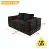 Tiramisubest 92 Inch Cloud Corduroy Sectional Memory Foam Sofa Deep Seat Couch Corduroy Fabric Sofa with Cup Holder USB Charging Living Room, Black - 3 of 4