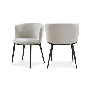 Meridian Furniture,Skylar Velvet Dining Chair, Set of 2 - 1 of 4