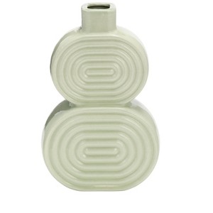 Sagebrook Home Stacked Circle Ceramic Vase - Contemporary Creative Abstract Vase for Home or Office Decorative - 1 of 4