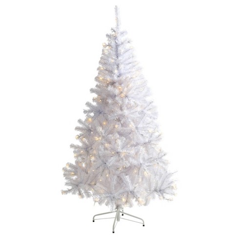 White fake online christmas trees