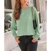 Coolmee Womens Long Sleeve Tunic Tops Fall Fashion Loose Fit Dressy Tops Pleated Front Crewneck Shirts Business Casual Shirts - 3 of 4