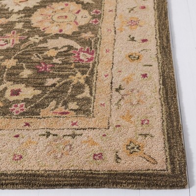 Gray Hand-Tufted Wool Rectangular 4' x 6' Area Rug