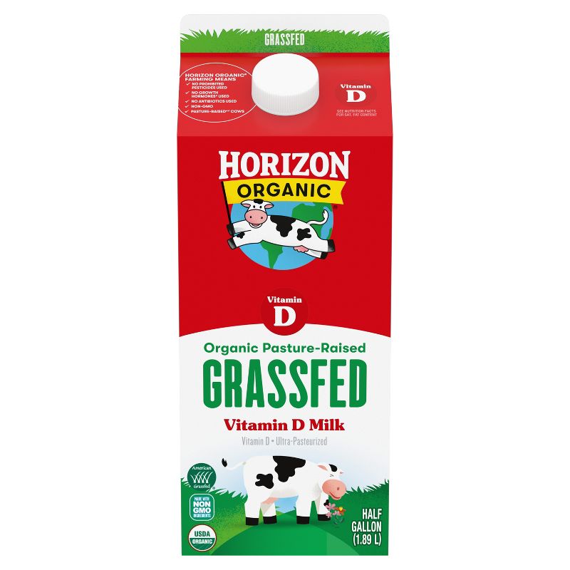 Horizon Organic Whole Grassfed Milk - 0.5gal, 1 of 11