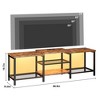 67" TV Stand with LED Lights for 55–75" TVs, Large Entertainment Center with Power Outlets & Storage - 3 of 4