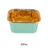 Unique Bargains Square Shape Disposable Baking Cups Aluminum Foil 3.35"x3.35"x1.38" 50 Pcs - 4 of 4