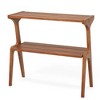 Resenkos Sofa Side End Table, End Table, Couch Table,2-Tier End Table, Slim Sofa Side Table with Storage Shelf,Walnut Brown - 4 of 4