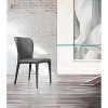 HomeStock 20 in.  White Faux Leather Dining Chair Set of 1 for a designed  Stylish inviting dining space - 2 of 4