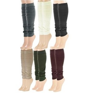 Isadora Paccini Women's 6 Pack Solid Multicolor Casual Leg Warmers for Parties & Sports Accessories - 1 of 1