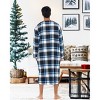 ADR Men's Nightshirt, Soft Cotton Flannel Men's Sleep Shirt, Long Henley Night Shirt Pajama - 3 of 4