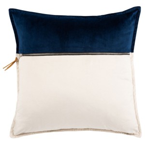 Torenia Pillow - Blue/White - 18"X18" - Safavieh - 1 of 4