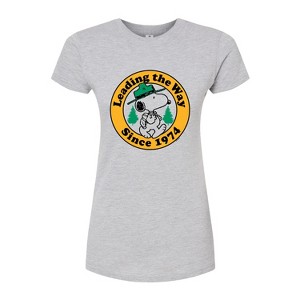 Women's - Peanuts - Snoopy Leading The Way Fitted Graphic T-Shirt - 1 of 3