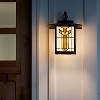 River of Goods 11.75" 1-Light Prairie Craftsman Style Stained Glass Outdoor Lantern Wall Sconce Bronze: ETL Listed, Weatherproof - 2 of 4