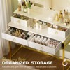 COMHOMA Vanity Desk with Large Mirror, Power Strip, White Dresser for Bedroom - 4 of 4