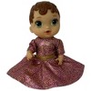Doll Clothes Superstore Metallic Color Dress For Little Baby Dolls - 2 of 4