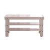 Syemin Ottomans and Benches Quality Solid Wood Shoe Bench, Storage Bench Wooden Shoe Rack Bench Rustic Solid Wood Entryway Bench, White, 35.5"*13"*18" - 2 of 4