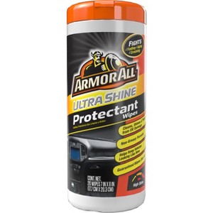 Armor All 20ct Ultra Shine Protectant Wipes Automotive Protector: Car Cleaning Supplies, UV Protection, Prevents Fading - 1 of 4