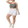 Agnes Orinda Women's Plus Size Stripe Strap Sleeveless Stretch Rainbow Camisoles - 2 of 4