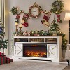 SinCiDo Fireplace TV Stand for 75" TV  w/ Fireplace & Sliding Barn Door, w/ Remote Control, 3D Flame, Fire Place TV Stands for Living Room - 2 of 4