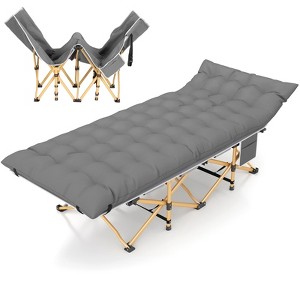 SUGIFT Folding Camping Cot & Bed Heavy-Duty for Adults Kids w/ Carrying Bag - 1 of 4