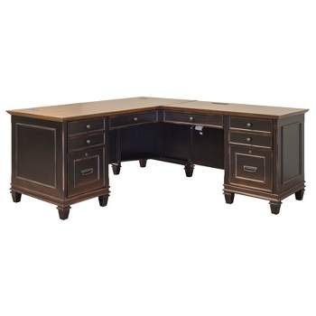 Hartford L Shaped Pedestal Desk - Martin Furniture