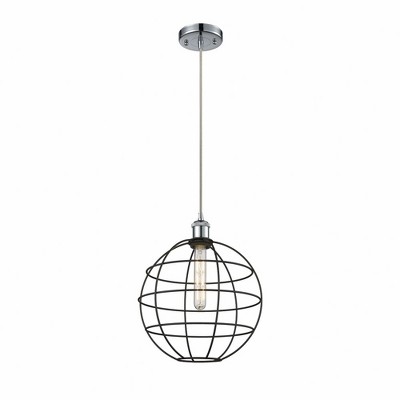 Lake Placid - 1 Light Cord Hung Pendant In Industrial Style-14.5 Inches Tall and 12 Inches Wide