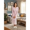 ADR Women's Plush Fleece Nightgown Woman, Long Cozy Kaftan with Pockets, Plaid & Solid Colors - 3 of 3