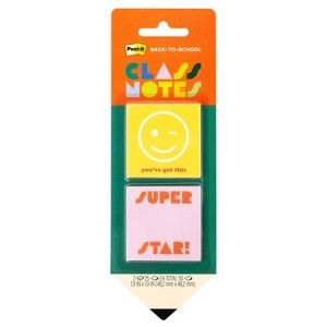 Post-it 2pk Class Notes Super Star - 1 of 4