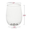 Smarty Had A Party 12 oz. Clear Elegant Stemless Plastic Wine Glasses - 64 pcs - 3 of 4