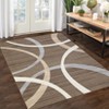 Machine Washable Rug Low Pile  Area Rug  Non Slip Modern Geometric Rug Foldable Stain Resistant Rugs for Living Room Bedroom Indoor Ultra Thin Carpet - 2 of 4
