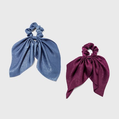 Hammered Satin Twister With Medium Length Scarf Tails 2Pc - A New Day™