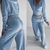 Mocamel Women's Solid color Zip-up Hooded Gown and Trousers Suit, Fall Casual Sporty - 2 of 4