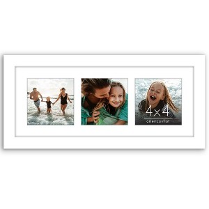 Americanflat 5.5x14 Collage Picture Frame - Fits Three 3x3 Photos or One 5.5x14 Photo - 1 of 4