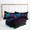 Hachikiko Neon Gamer Controller Comforter Set - Gaming Bedding for Boys Teens with 2 Pillowcases - 3 of 4