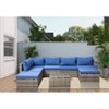 8 Pieces Outdoor Patio Sofa Sets All Weather Weaving Sectional PE Rattan Wicker Patio Conversation Set w/ Storage Table - 3 of 4