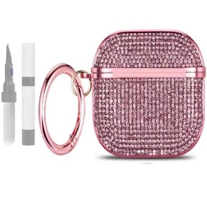 HTUTWOO for AirPods 4 Case,Crystal Shiny Cute for AirPods4 Cover for Girls Women Luxury Skin (Rose Pink Sparkling) - 1 of 4