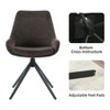 DYHOME Dining Room Chairs Set of 6, Mid Century Modern Kitchen Swivel Upholstered Dining Chair - 4 of 4