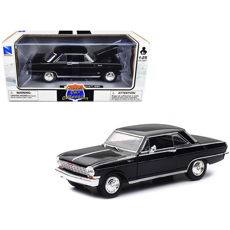 1964 Chevrolet Nova SS Black "Muscle Car Collection" 1/25 Diecast Model Car by New Ray, 1 of 4