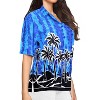 LA LEELA Button Down Shirt for Women Summer Beach Blouse Shirt Coverup Luau Blouse Short Sleeve Vacation Button Up Shirts Hawaiian T Shirt - 2 of 4