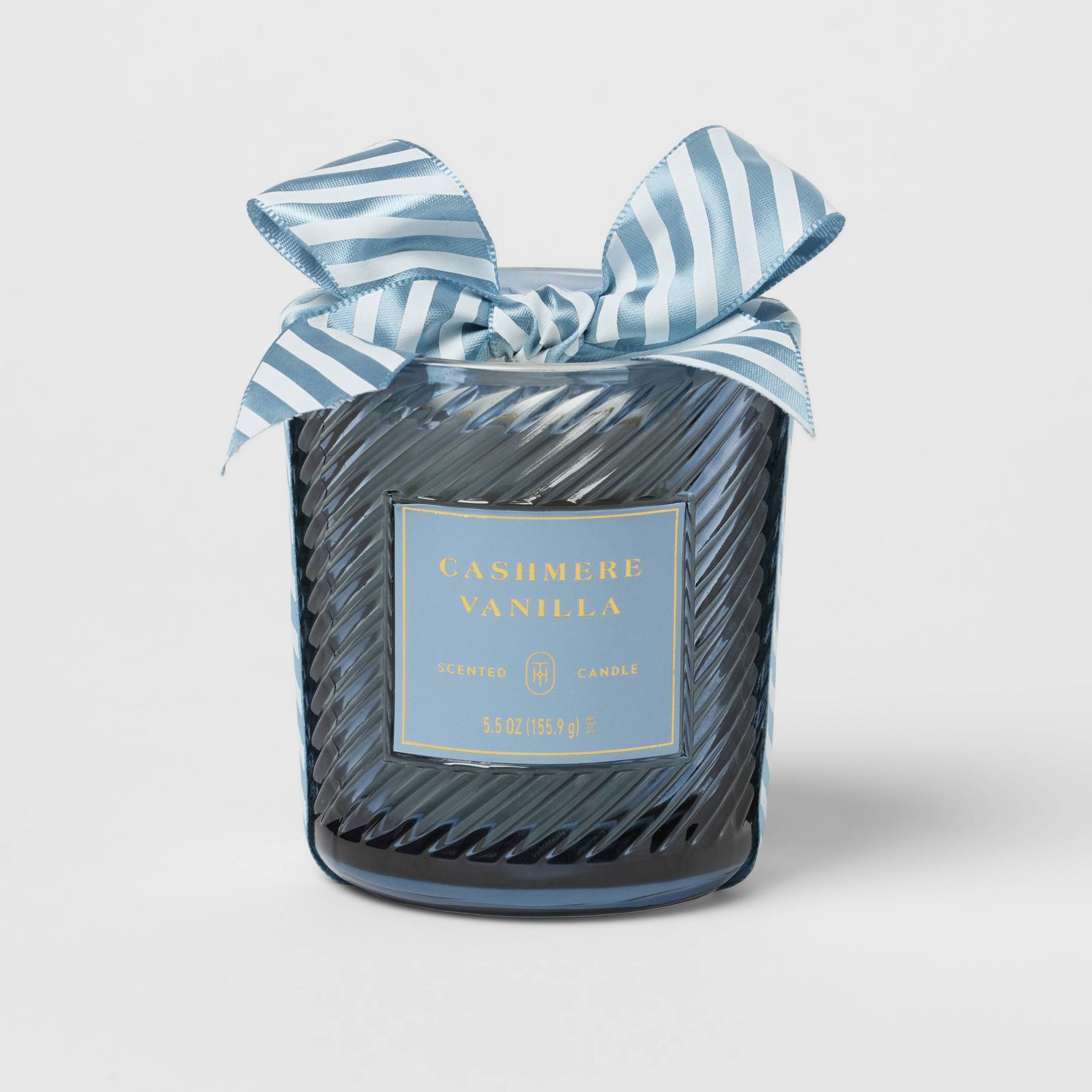 Swirled Glass Cashmere Vanilla Jar Candle Sky Blue 5.5oz - Threshold™