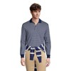Lands' End Men's Long Sleeve Jacquard Super Soft Supima Polo Shirt - Large - Deep Sea Navy Founders Stripe - 4 of 4