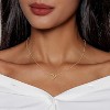 Attop Cute Heart Necklace 18k Gold Plated Tiny Heart Pendant  Gold Love Heart Chain Necklace - 3 of 4