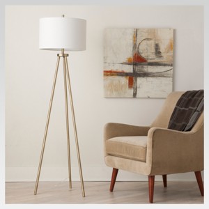 Ellis Tripod Floor Lamp Brass Includes Energy Efficient Light Bulb - Project 62 , Size: Lamp with Energy Efficient Light Bulb