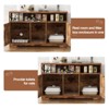 Cat Litter Box Enclosure for 2 Cats, 47" Double Hidden Cat Washroom with Scratch Pad - 4 of 4