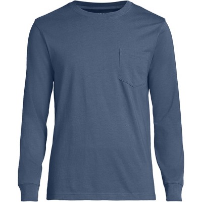 Lands' End Men's Super-T Long Sleeve T-Shirt with Pocket