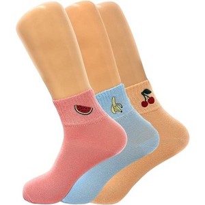 Fruit Ankle Mini Half Crew Socks for Women Cotton Blend Thin and Breathable 3 Pairs - 1 of 1