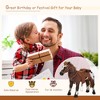 Whisen Kids’ Plush Ride-On Rocking Horse with Padded Seat, Riding Toy Gift for Toddlers - Brown - 3 of 4