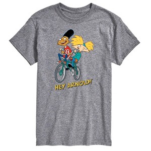 Men's - Hey Arnold! - Arnold and Gerald on Bike Short Sleeve Graphic T-Shirt - 1 of 4
