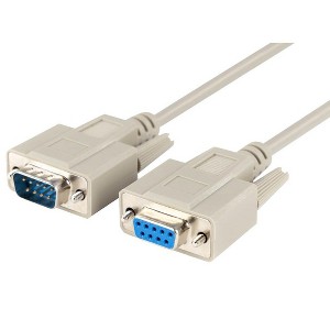 Monoprice Molded Cable - 10 Feet - Beige | DB9 Male/Female - 1 of 4