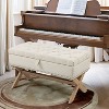 NicBex Modern 35.1" Storage Bench Wood Accent Stools with Button Tufted for Bedroom and Entryway - 2 of 4